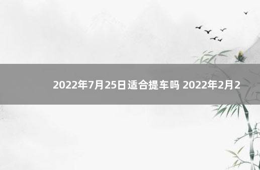 2022年7月25日适合提车吗 2022年2月28日提车好吗