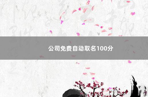 公司免费自动取名100分