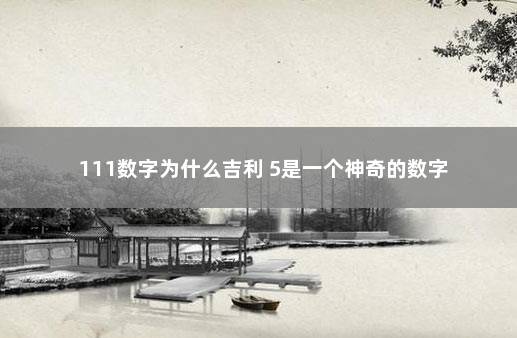 111数字为什么吉利 5是一个神奇的数字