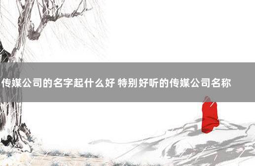 传媒公司的名字起什么好 特别好听的传媒公司名称