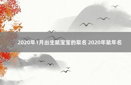 2020年1月出生鼠宝宝的取名 2020年鼠年名字大全