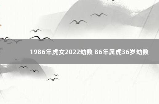 1986年虎女2022劫数 86年属虎36岁劫数