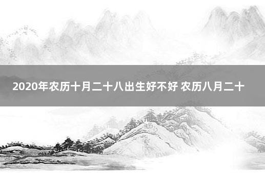 2020年农历十月二十八出生好不好 农历八月二十日好不好