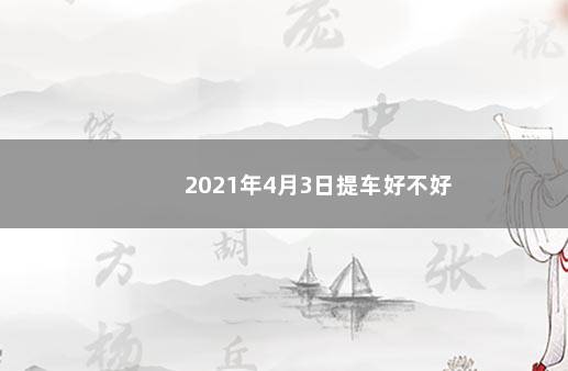 2021年4月3日提车好不好