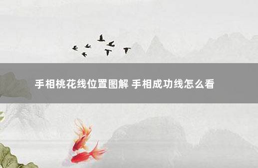 手相桃花线位置图解 手相成功线怎么看