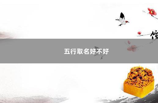 五行取名好不好