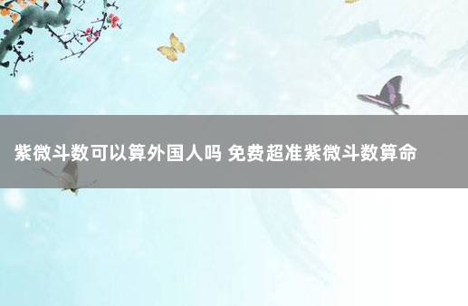 紫微斗数可以算外国人吗 免费超准紫微斗数算命