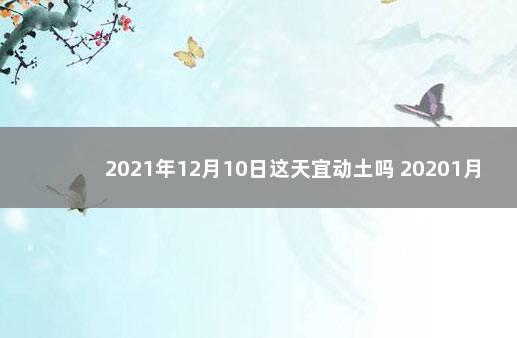 2021年12月10日这天宜动土吗 20201月14日宜动土吗