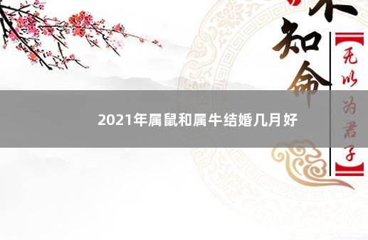 2021年属鼠和属牛结婚几月好