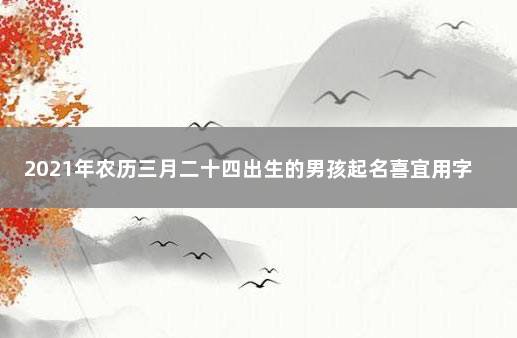 2021年农历三月二十四出生的男孩起名喜宜用字 2021年腊月出生男孩起名