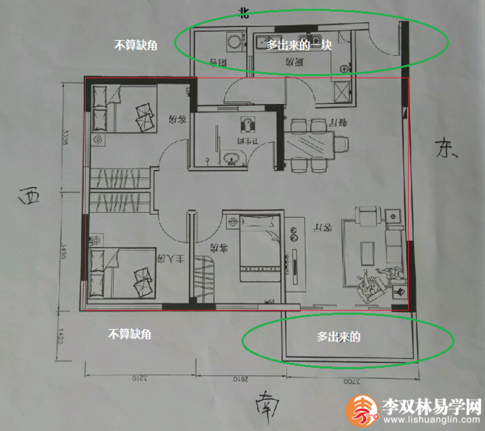 當然也可以擺放家居的家居來化解缺角的風水,例如缺少了北方位,那麼在