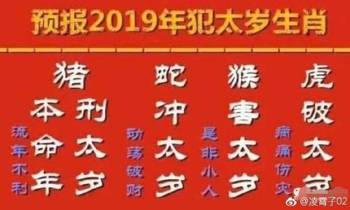 2019犯太岁的4大生肖快来看看有你没 2019犯太岁的生肖