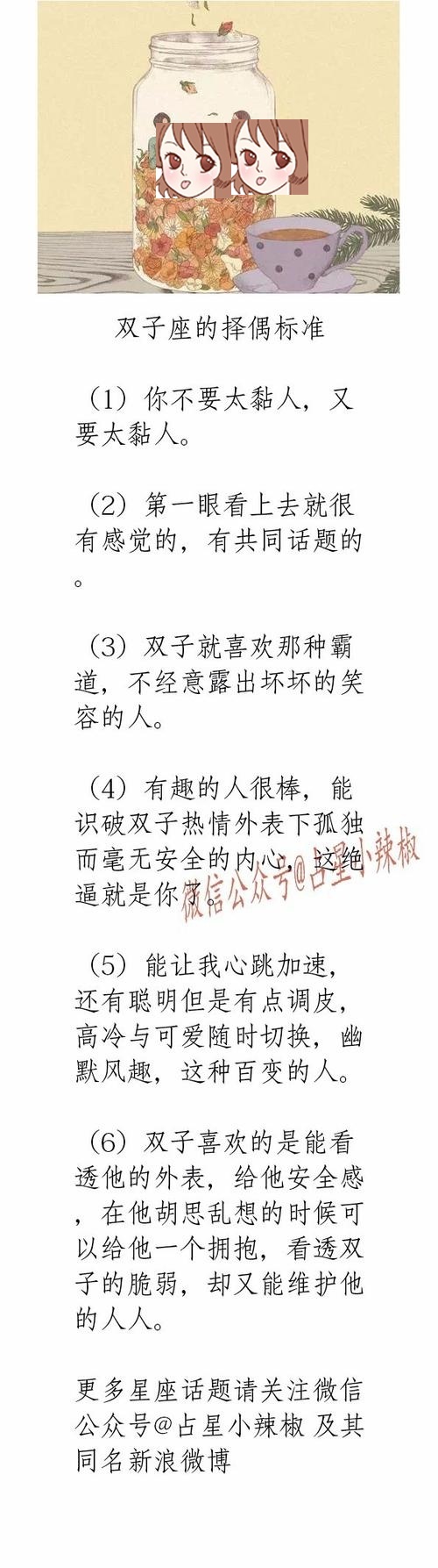 双子座的人的择偶标准 双子座择偶标准